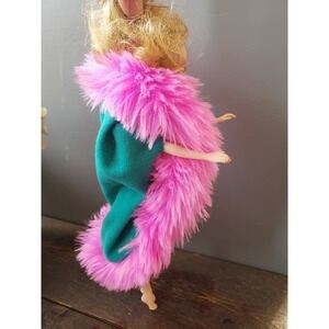 1990's Barbie purple label pink fur coat shawl cover fashion vintage‎ Mattel